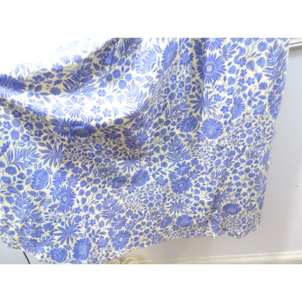 Boden Blue Floral Linen Cotton Maxi Dress Puff Sleeve Sweetheart Neck NWT US 4R - Picture 3 of 13